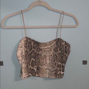 Akita snake print tank top